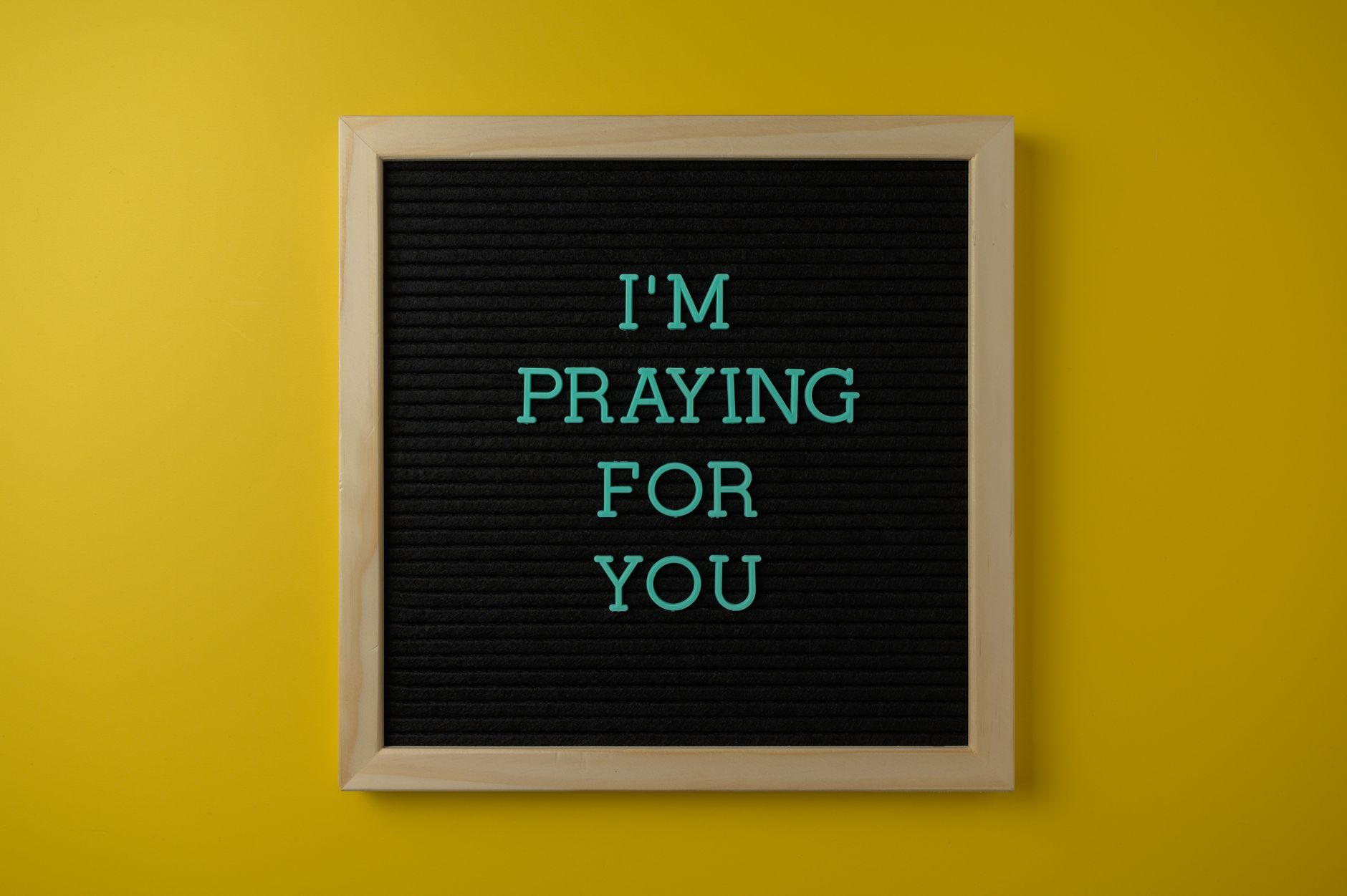 positive message on a letter board